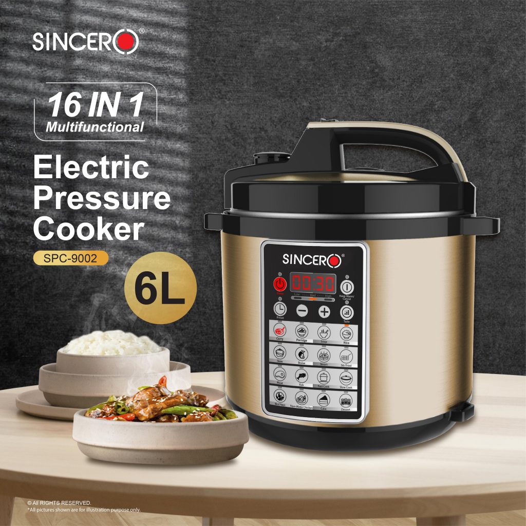SPC9002 16in1 Multifunctional 6L Electric Pressure Cooker Sincero