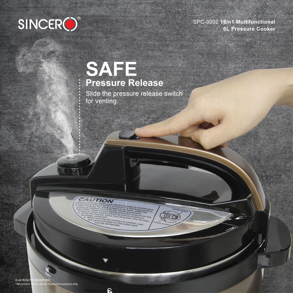 SPC9002 16in1 Multifunctional 6L Electric Pressure Cooker Sincero