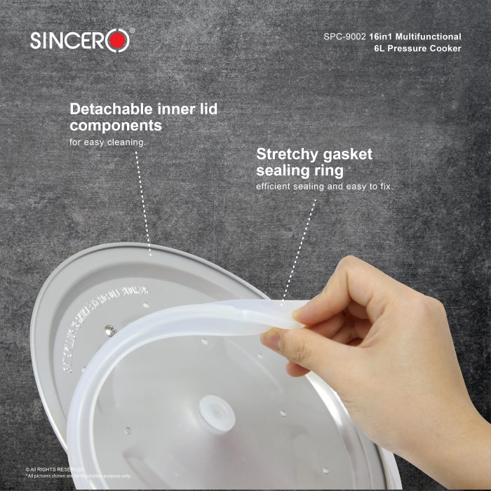 SPC9002 16in1 Multifunctional 6L Electric Pressure Cooker Sincero